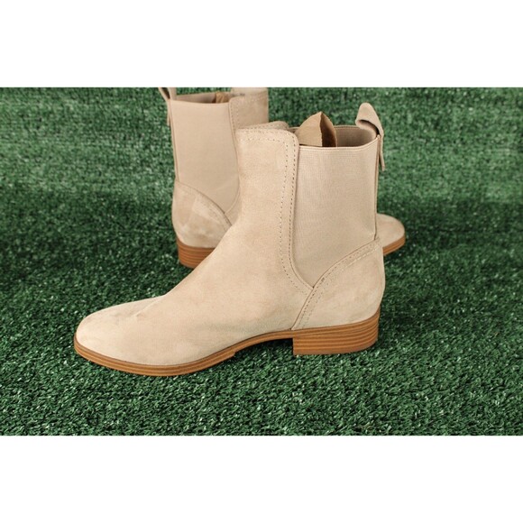 Splendid Anie Tilia Ermine Chelsea Leather Suede Beige Boots Pull On Size 8 - Picture 10 of 16